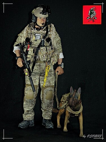 OSO1028 - DEVGRU - Red Squadron - K9 - Kitbashes - Armed Figures