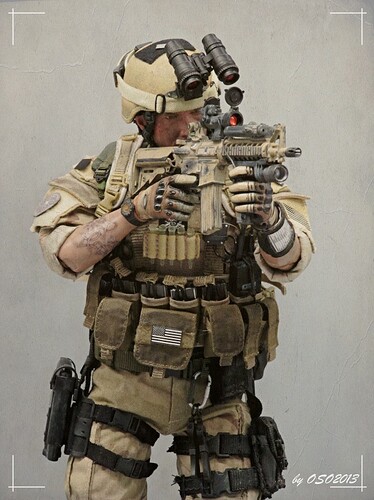 OSO2007 - SEAL Team 5 - Iraq - Kitbashes - Armed Figures