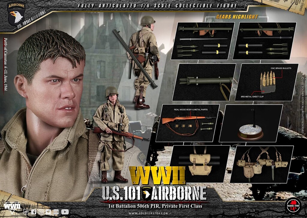 Soldier Story SS126 WWII U.S. 101st Airborne DIV. 1st Battalion