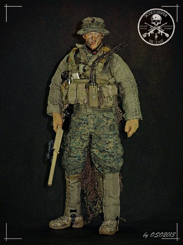 人気ブランド 海外通販 - 国内入手困難 OSO4009 - Marine Force Recon - Scout Sniper 2014 - Kitbashes ミリタリー