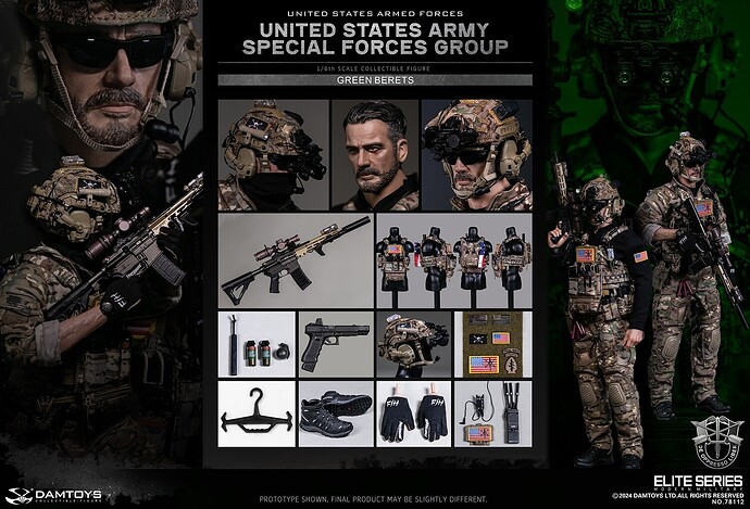 DAMTOYS 78112 United States Army Special Forces Group (Green