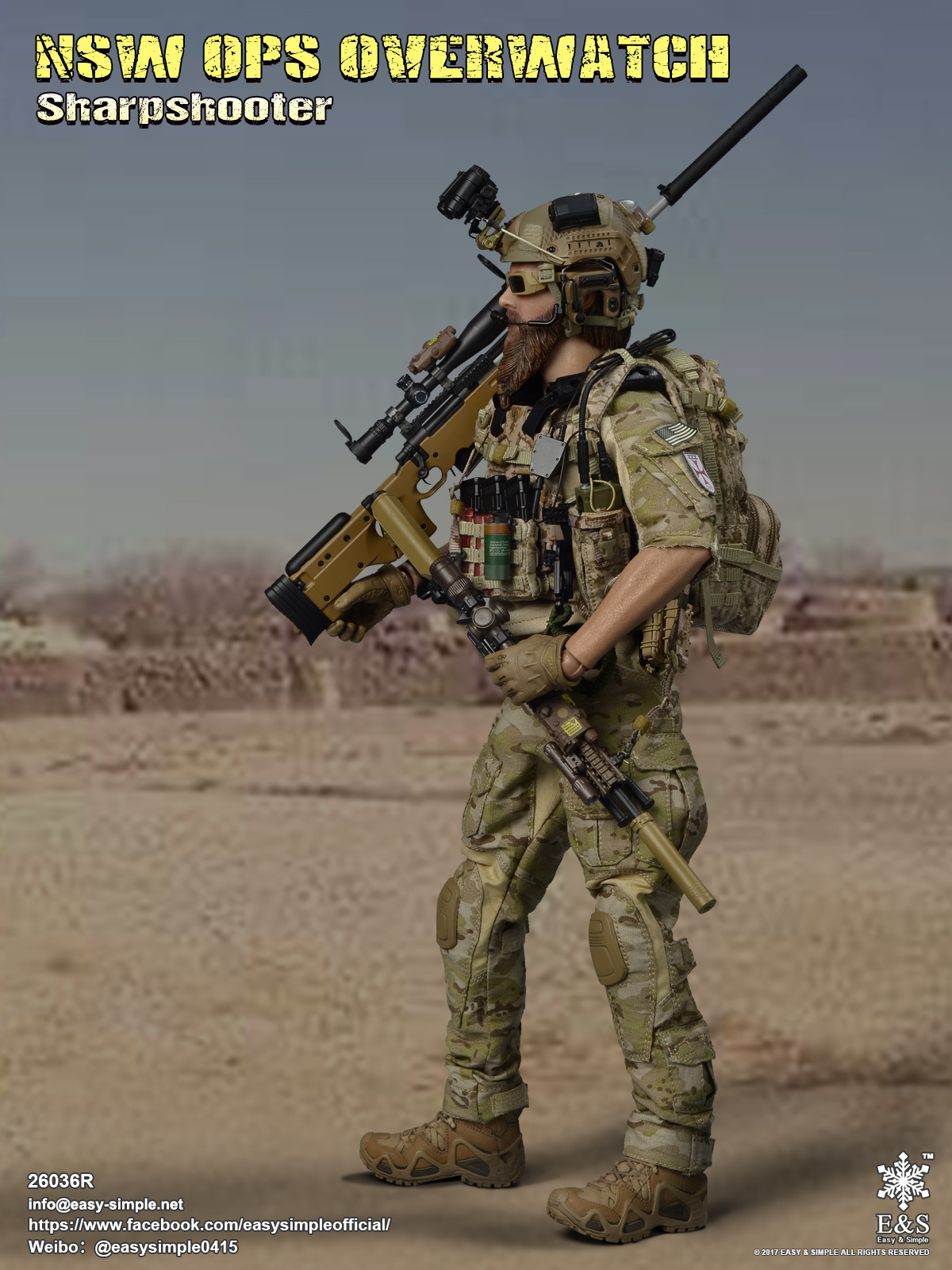 EASY/&SIMPLE ES 26036R 1//6th NSW SSeal Precision Shooter Chest hang Model
