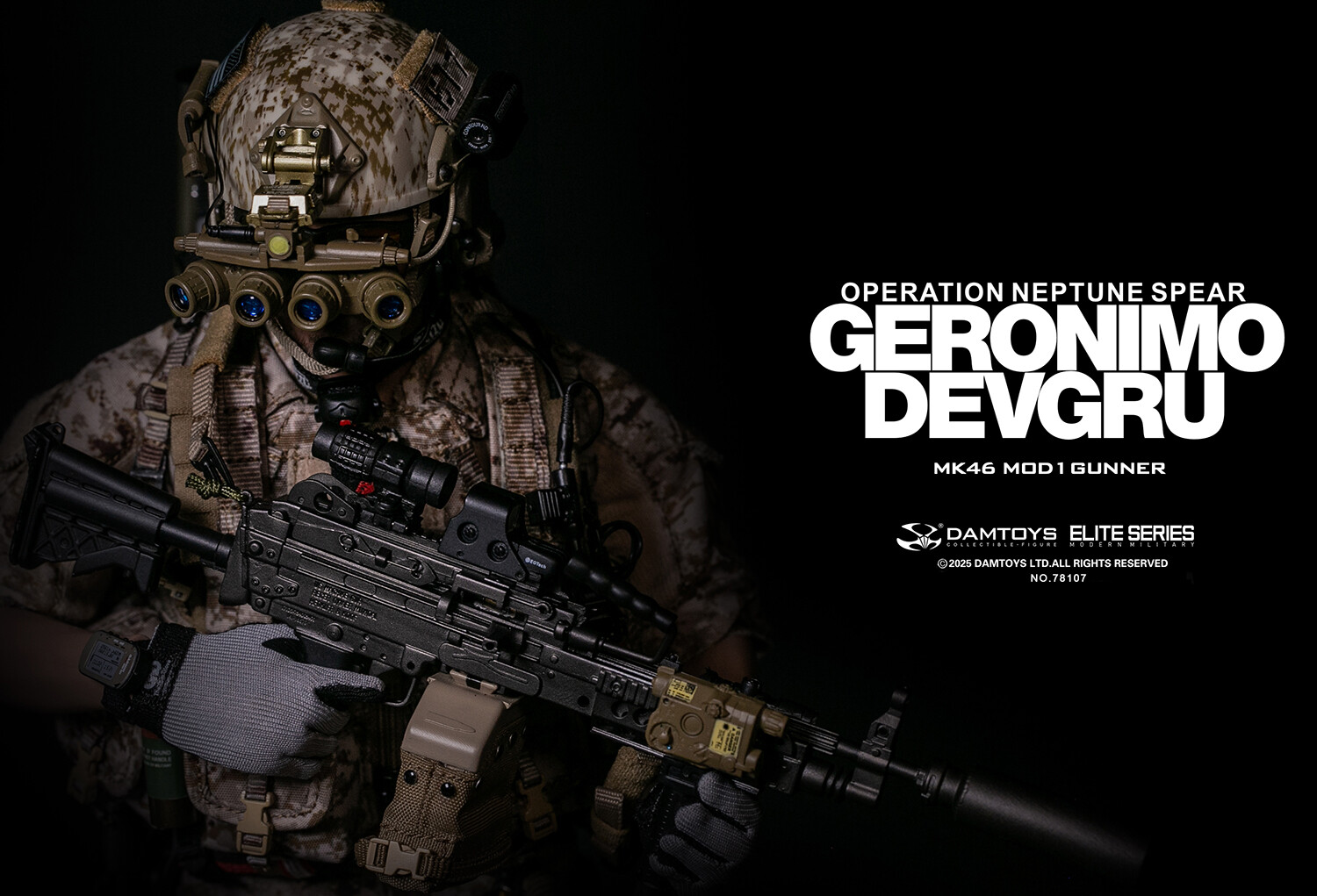 DAMTOYS 78107 DEVGRU Operation Neptune Spear “GERONIMO” MK46